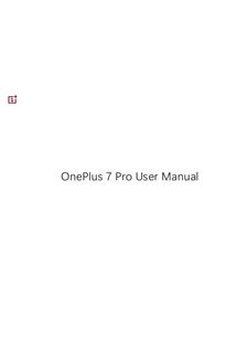 OnePlus 7 Pro manual. Smartphone Instructions.